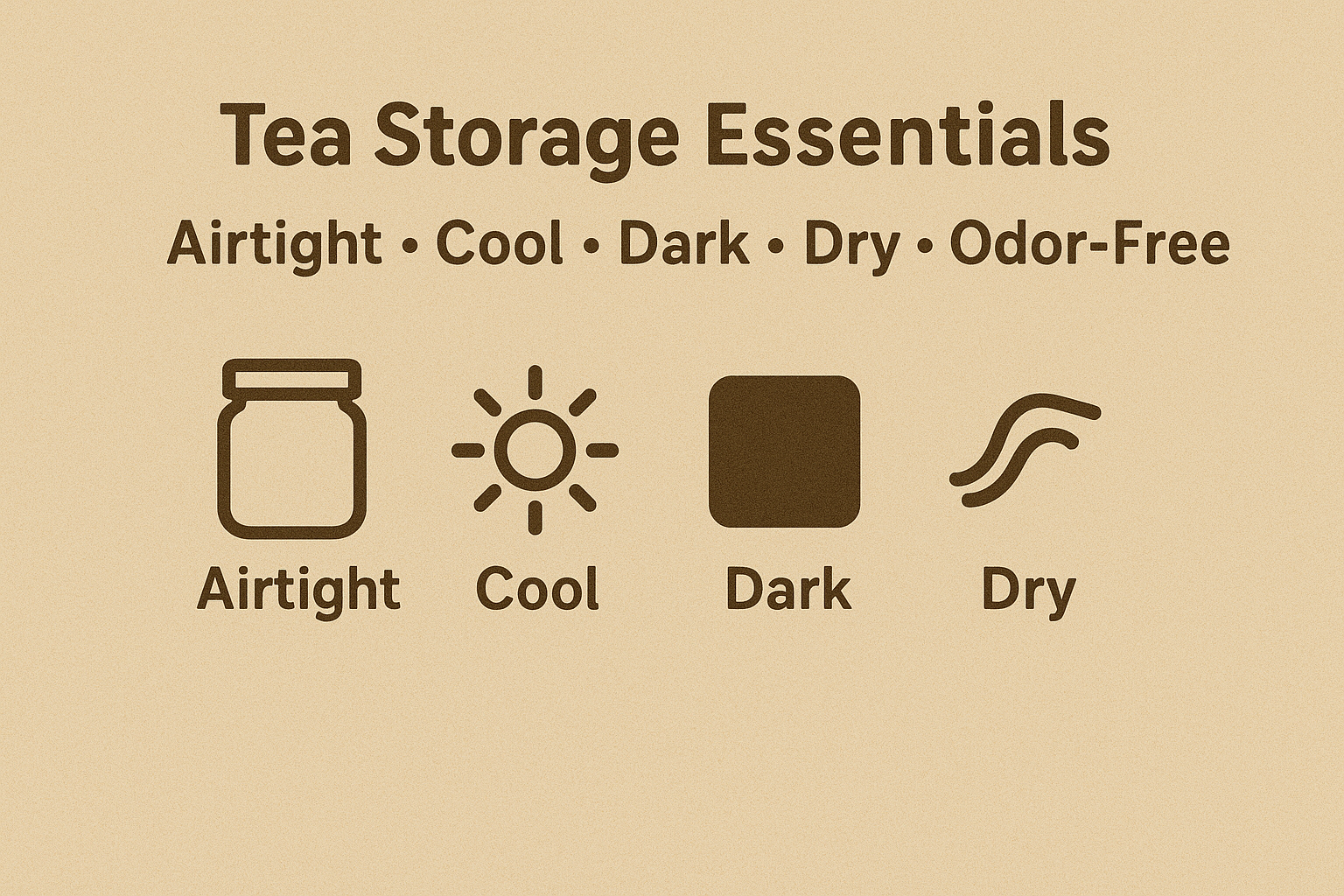 Essential items for tea storage
