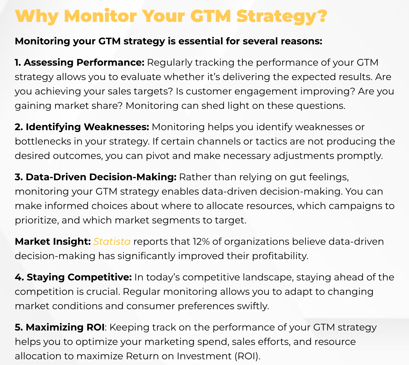 Why monitor your GTM strategy