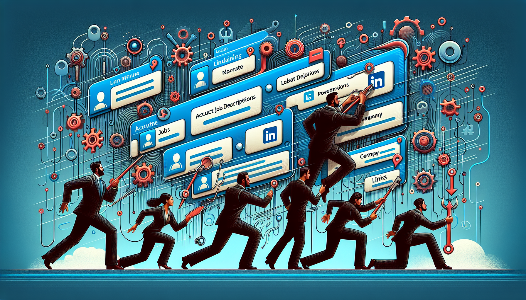 Illustration of optimizing LinkedIn profiles