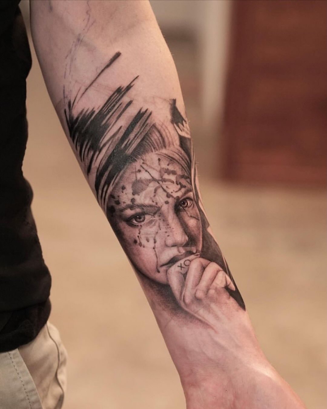 Cover up tattoo auf dem Arm