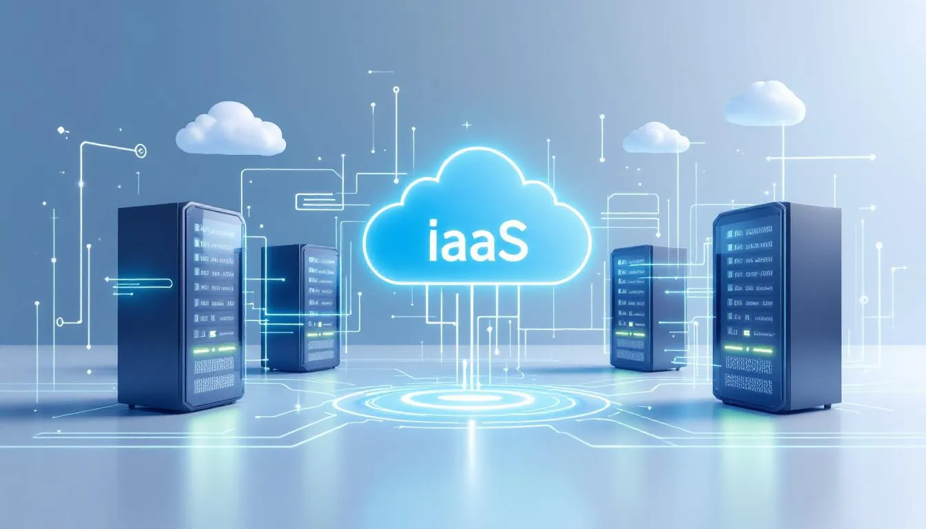 Une illustration représentant le concept d'IaaS, ou infrastructure en tant que service.