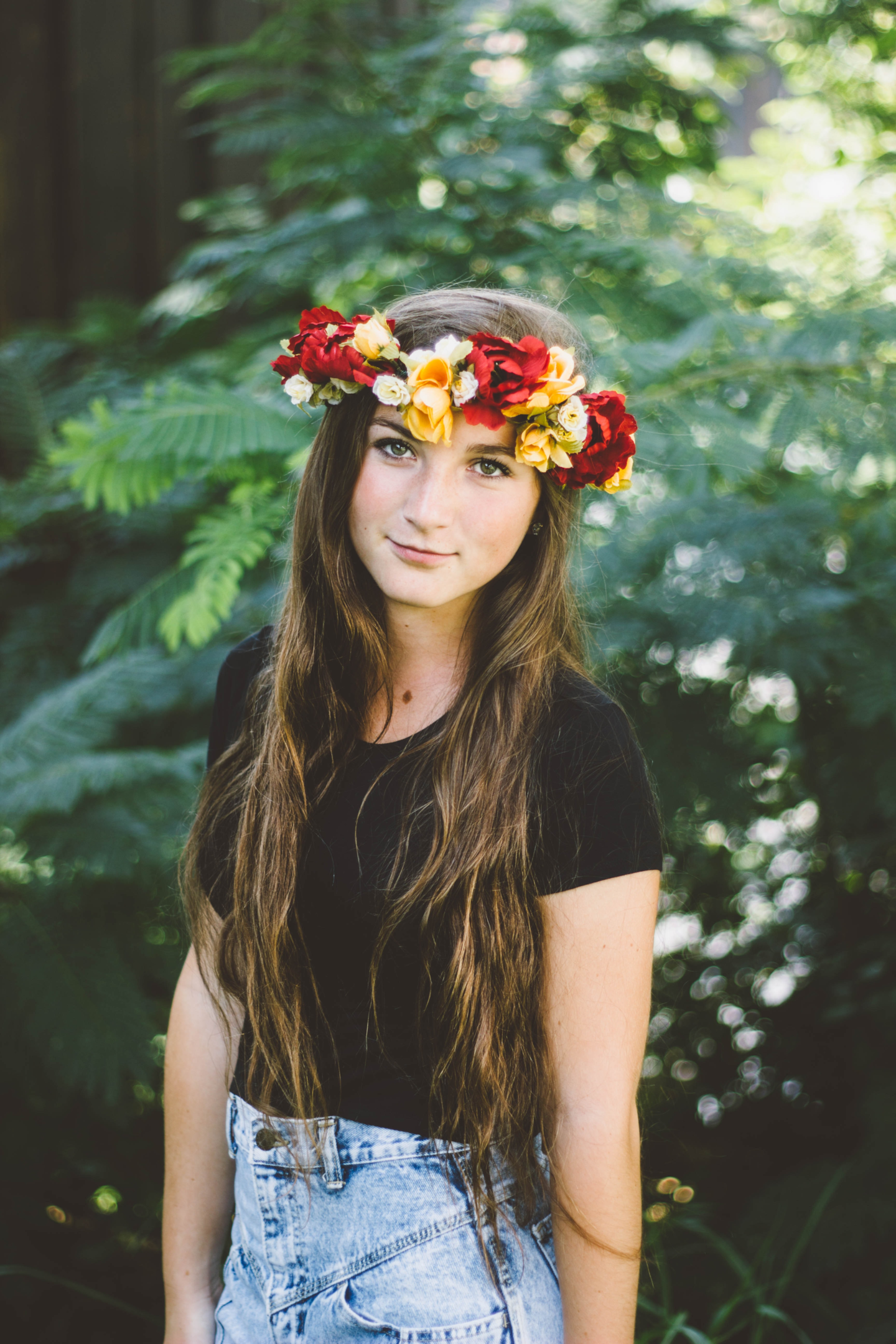 girl in a flower crown
