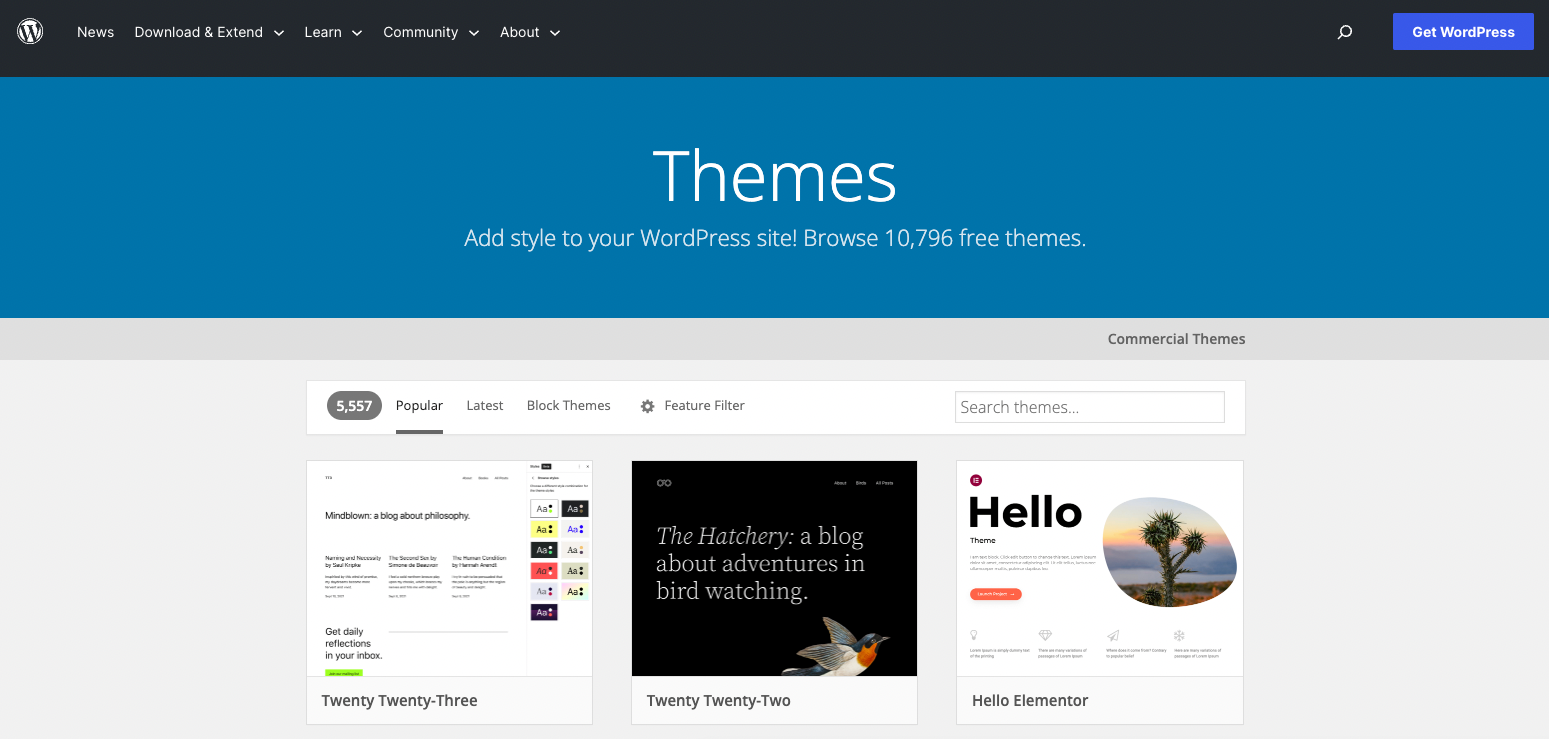 You can find free and paid one page design for your WordPress website.