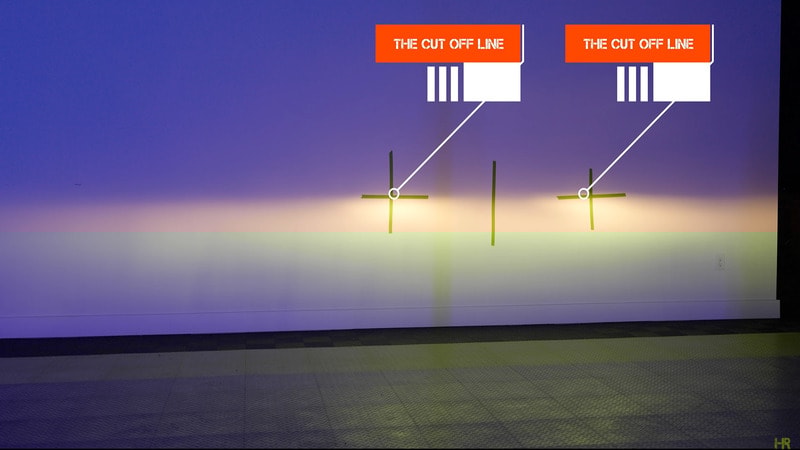 Simple wall beam test to ensure neat LED beams