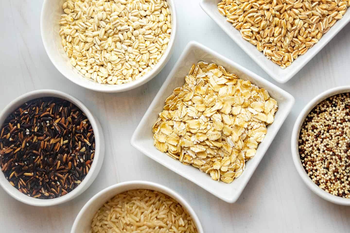 Whole Grains such as Oats and Quinoa