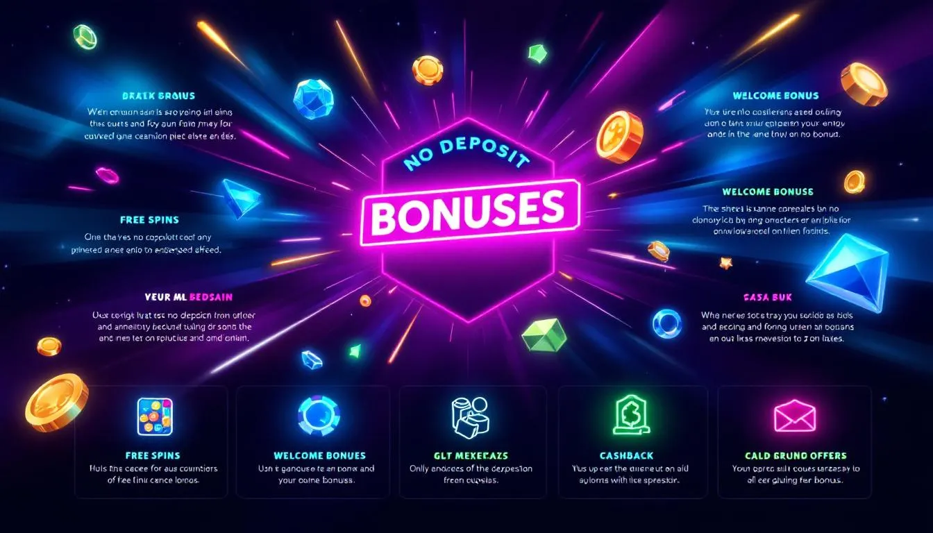 Different types of no deposit bonuses offered by casinos.