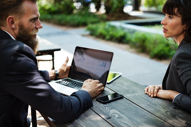 Image of a business owner creating localized content for their website