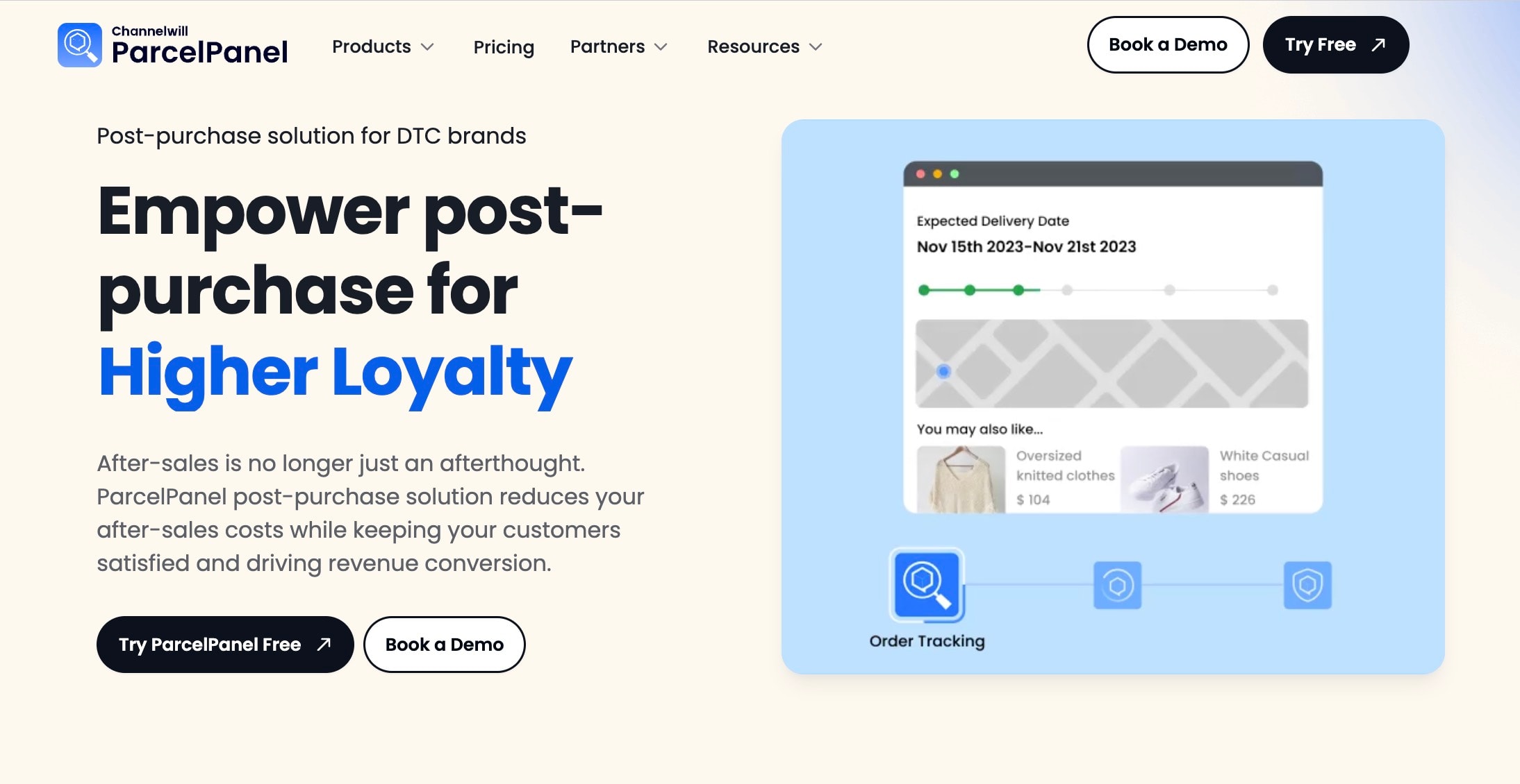 parcellab alternatives: ParcelPanel homepage