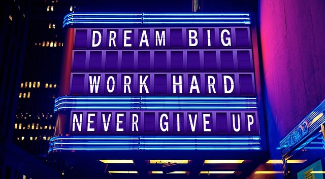 dream big, work hard, not spend