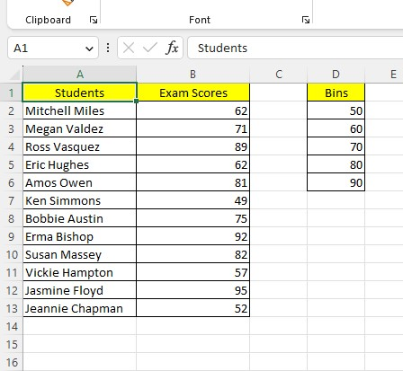 Creating bins in a separate column to group your data