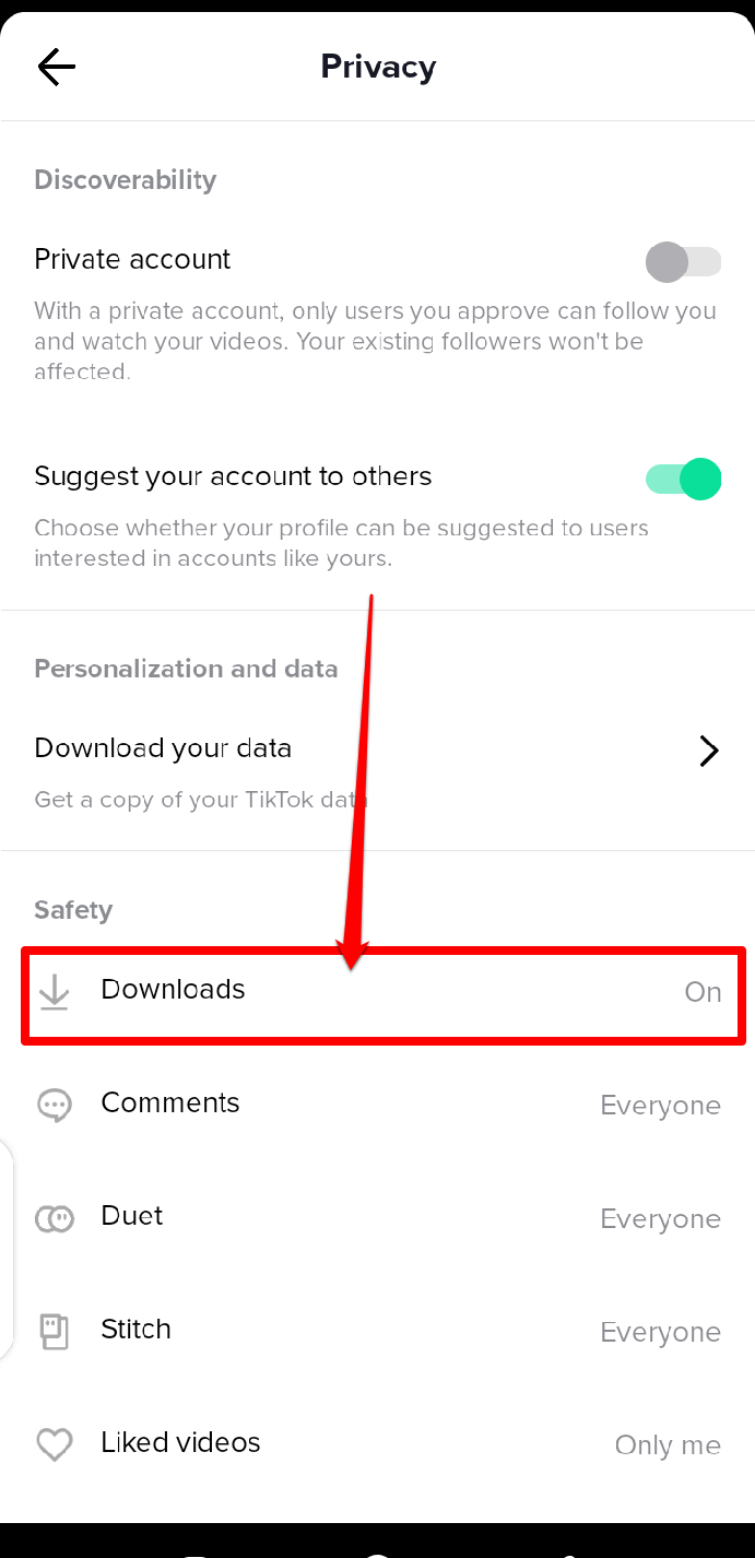 How to set your downloads on private