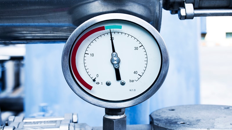 Close-up of a gas meter