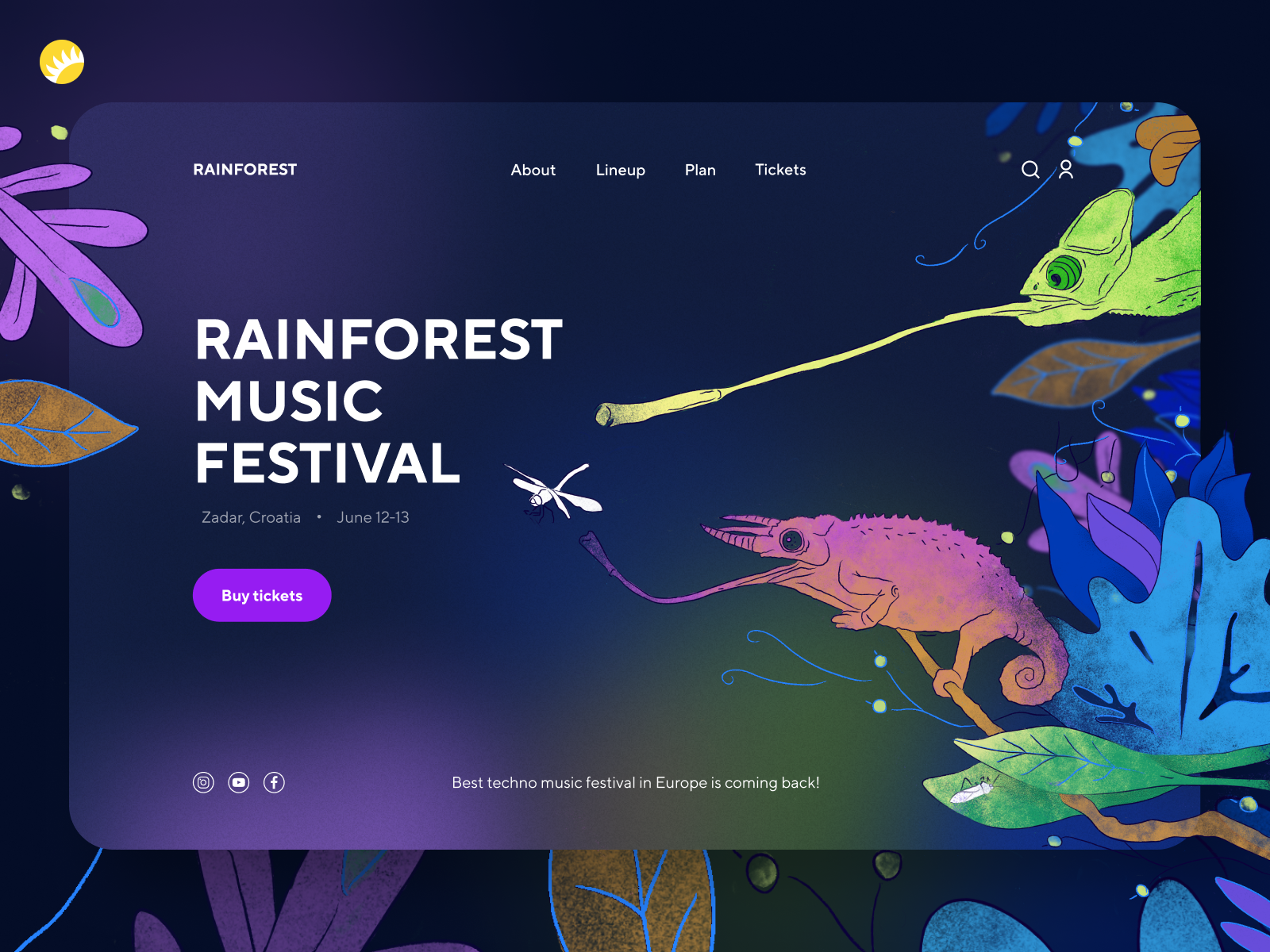 Colorful website example