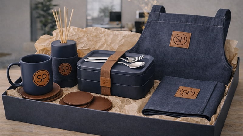 home lifestyle corporate holiday gift set display