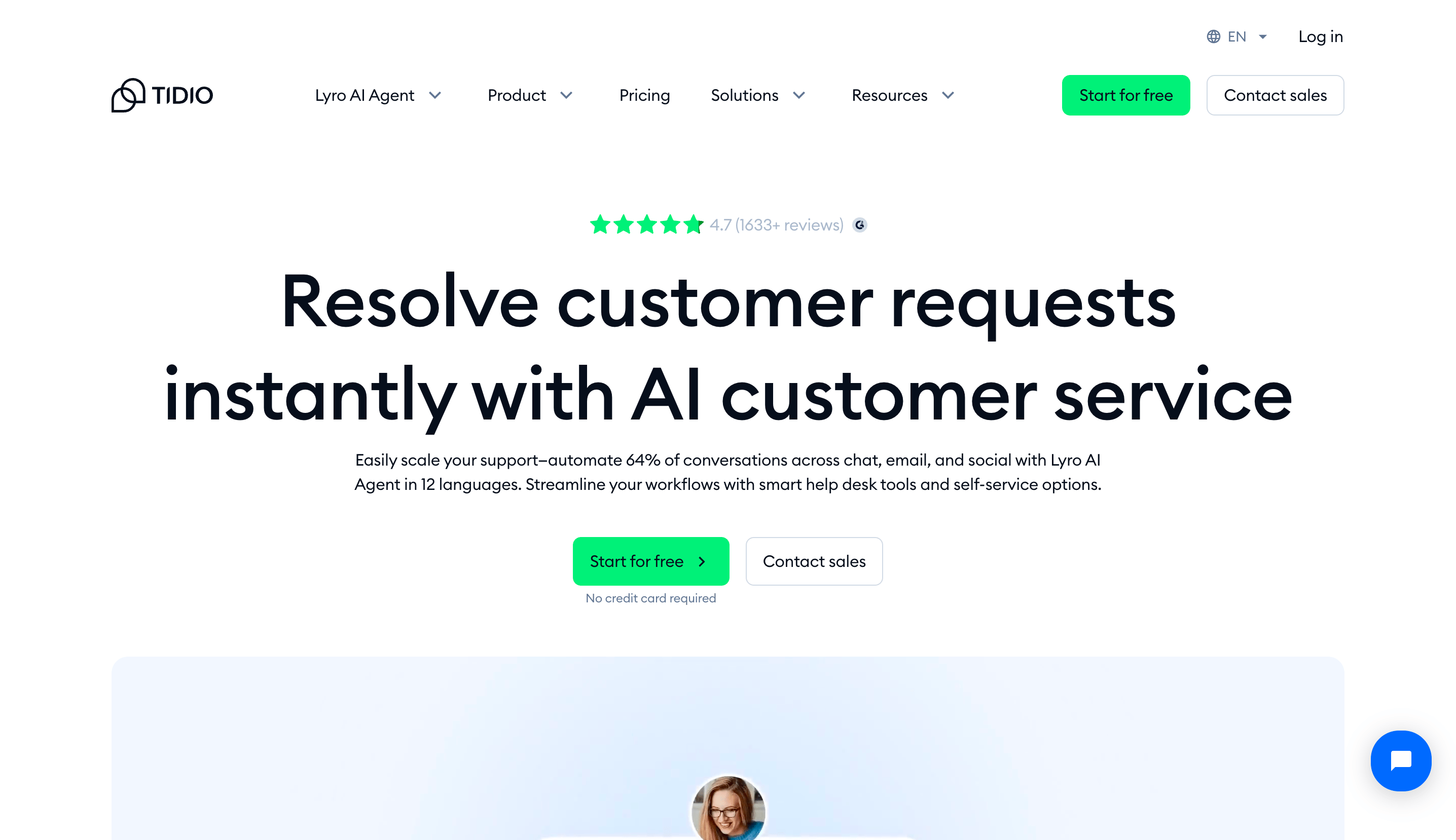 Tidio customer support platform.