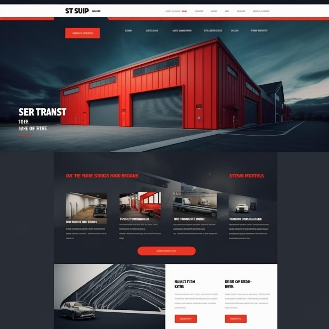 A picture of a self storage website with a modern design and user-friendly navigation
