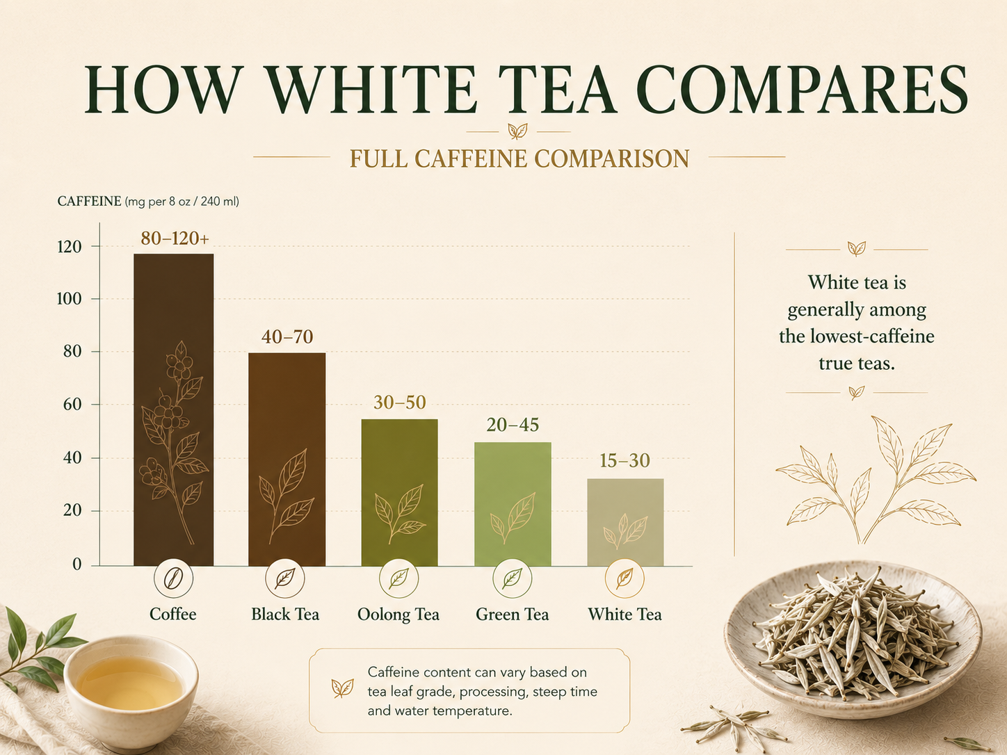 HOW WHITE TEA COMPARES