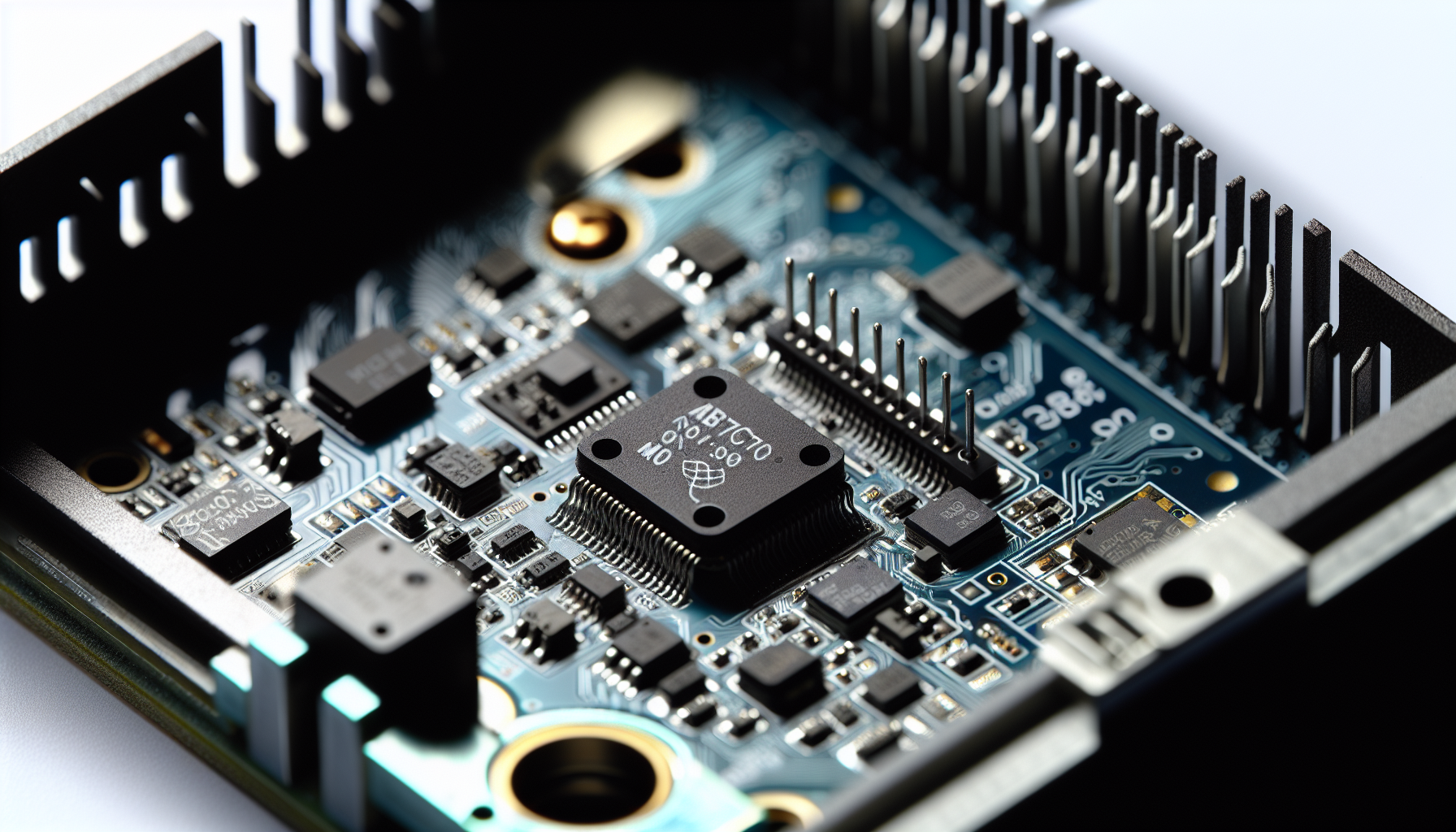 Photo of a microcontroller with implemented security measures in IoT devices