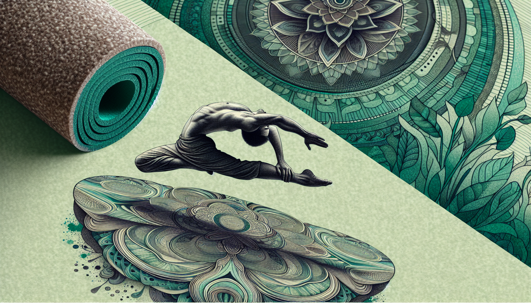 Illustration of a person practicing yoga on a high-quality mat