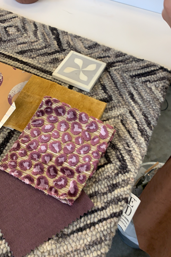 an assortment of bold textiles