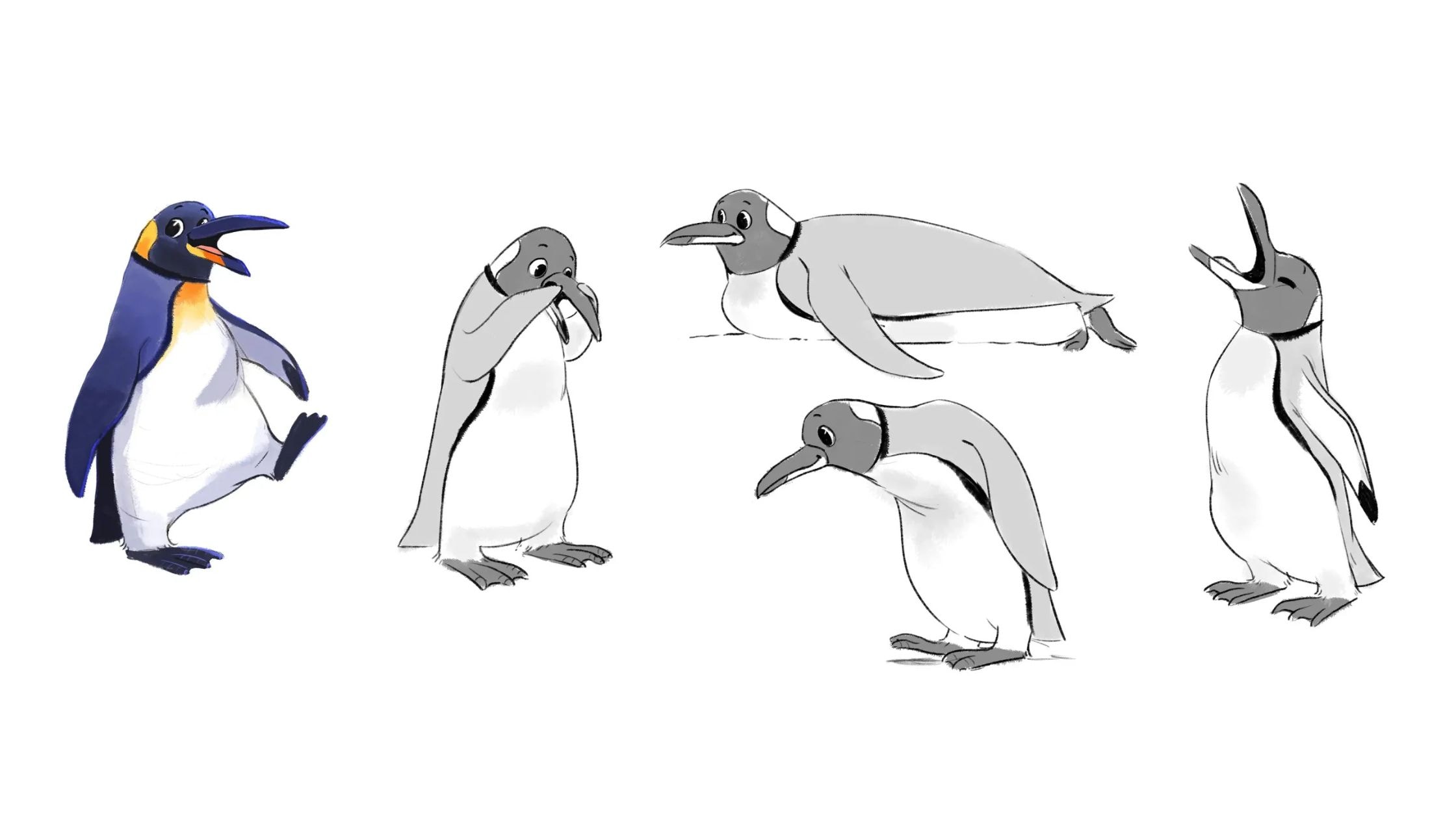 Character pose explorations for Mandai’s Arlo project by Superpixel