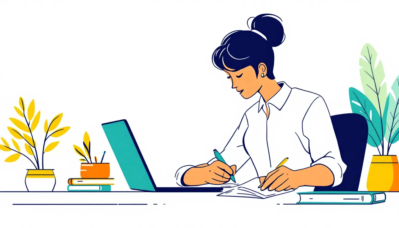 A person writing tips for crafting a UX designer resume.