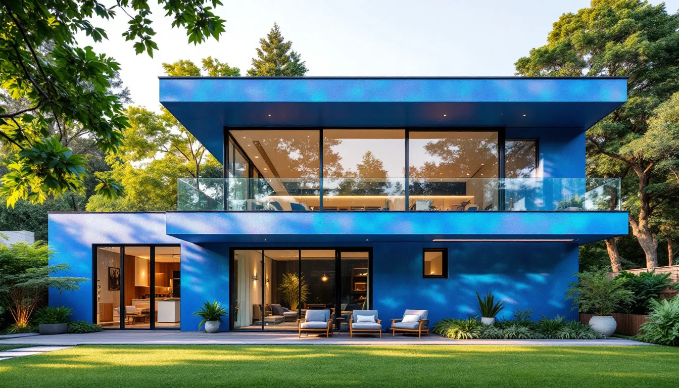 A modern home featuring uPVC coloured cladding that enhances its exterior appeal.