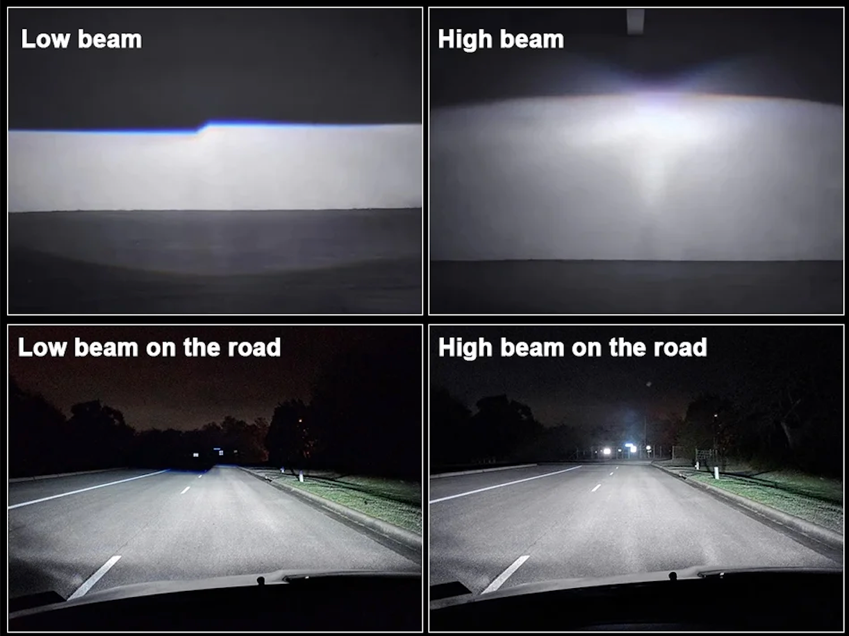 difference between low beam and high beam