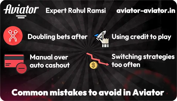 Illustration showing common mistakes players make in Aviator game