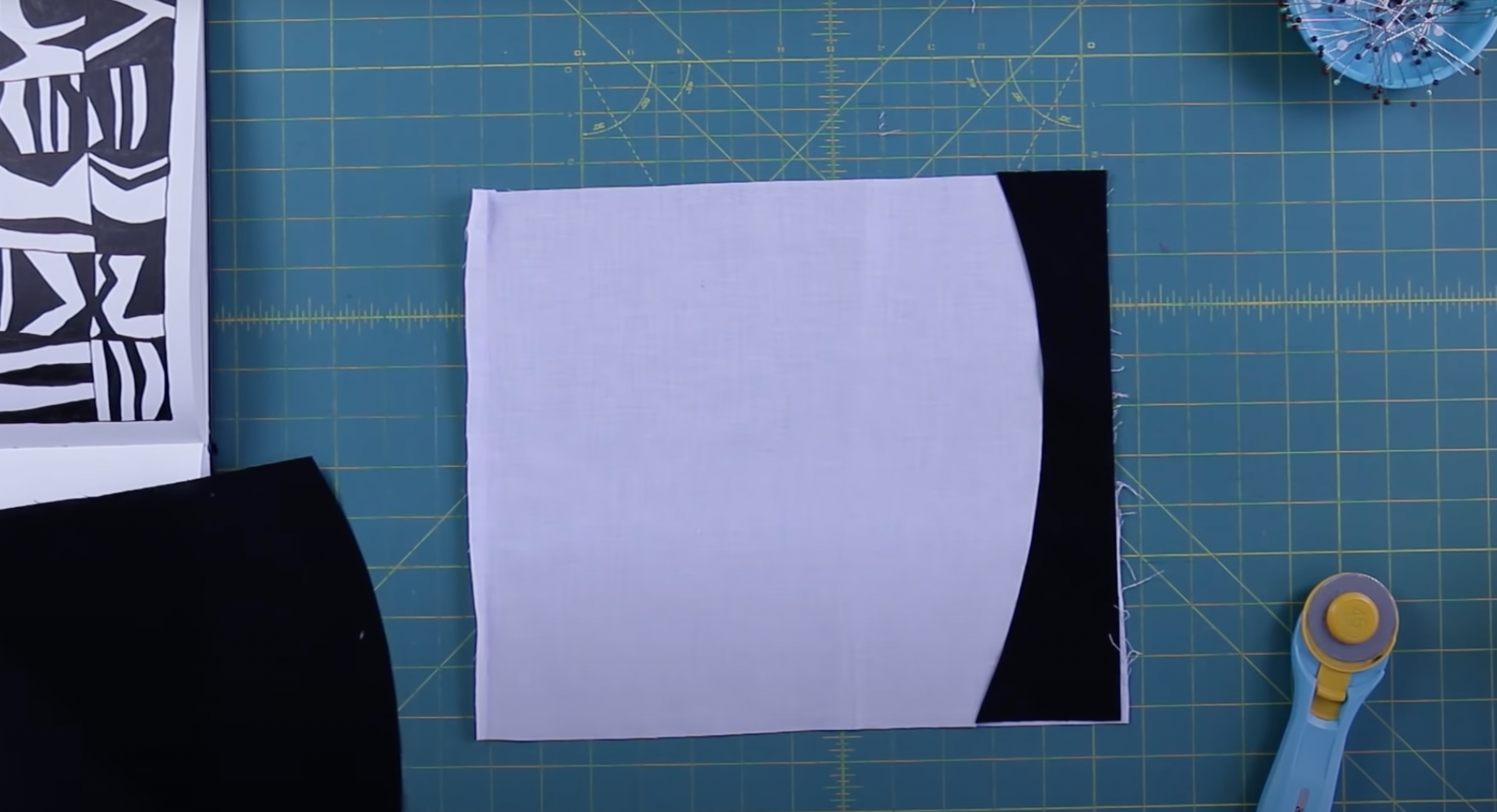Image shows cutting fabrics for improved curves