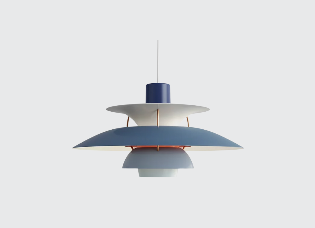 PH 5 Pendant Light in Hues of Blue by Poul Henningsen for Louis Poulsen