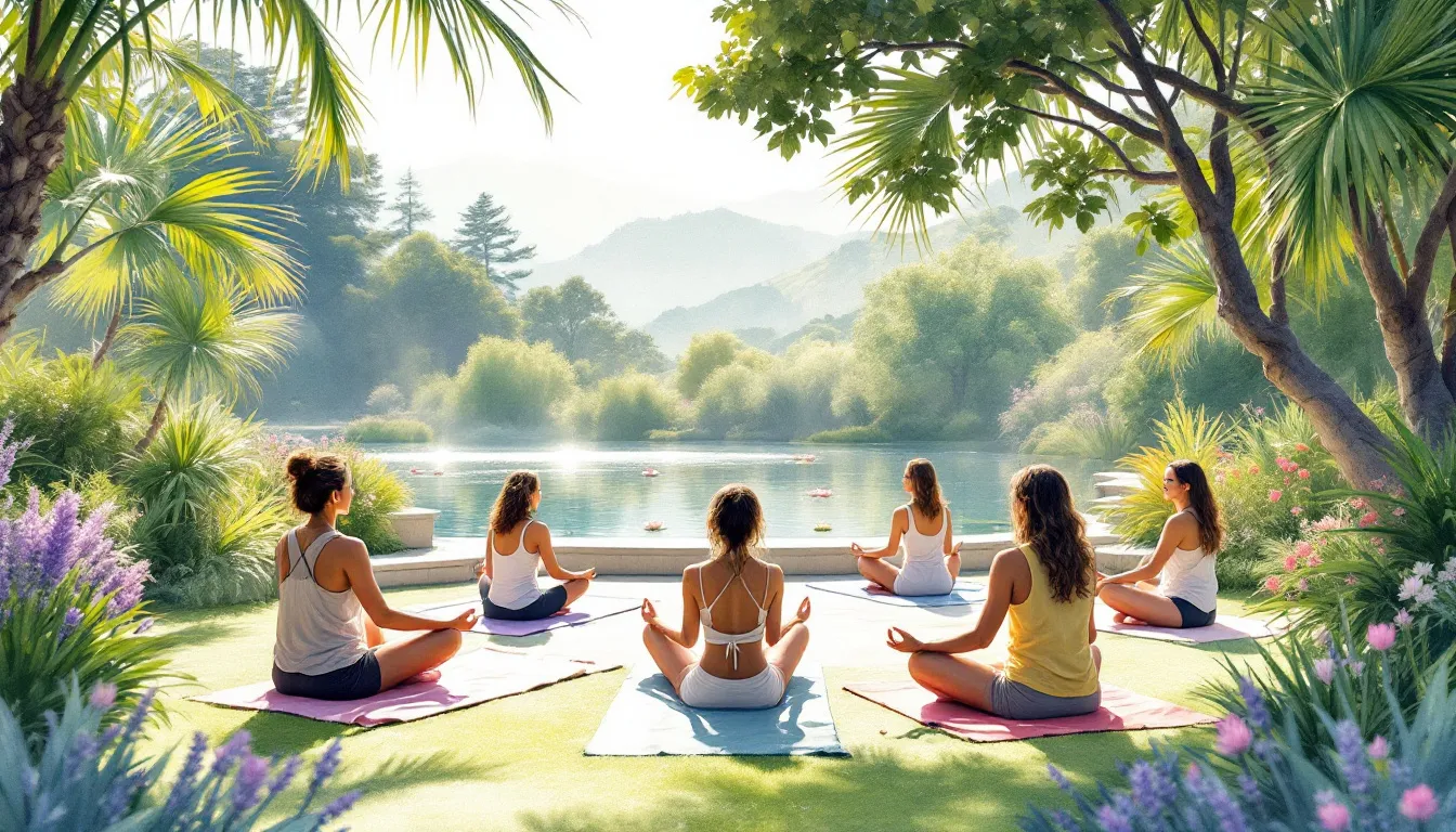 Happy guests sharing their experiences at the wellness retreat.