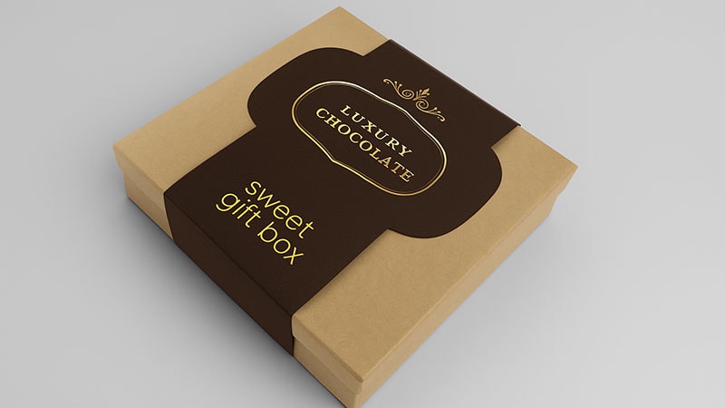 brown colored die cut box sleeve