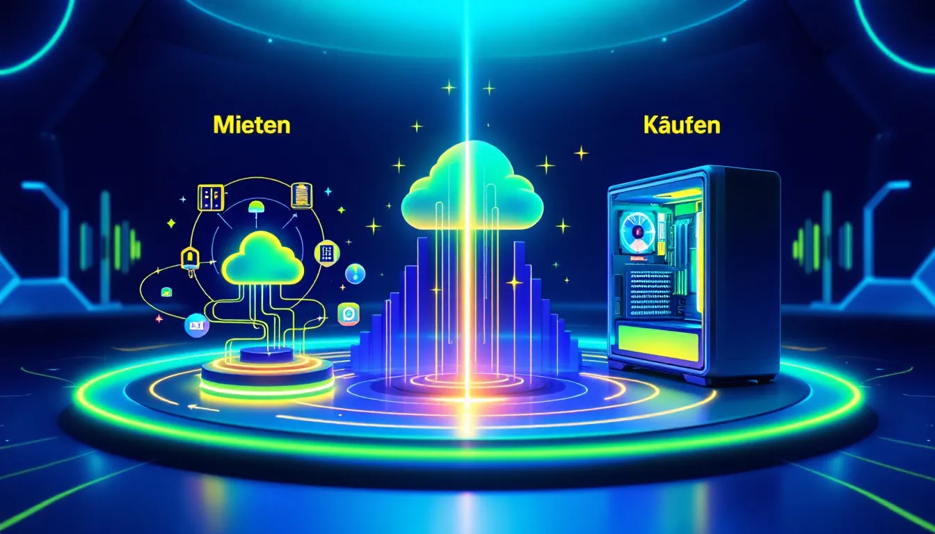 Kostenanalyse von Mieten und Kaufen von IT-Hardware.