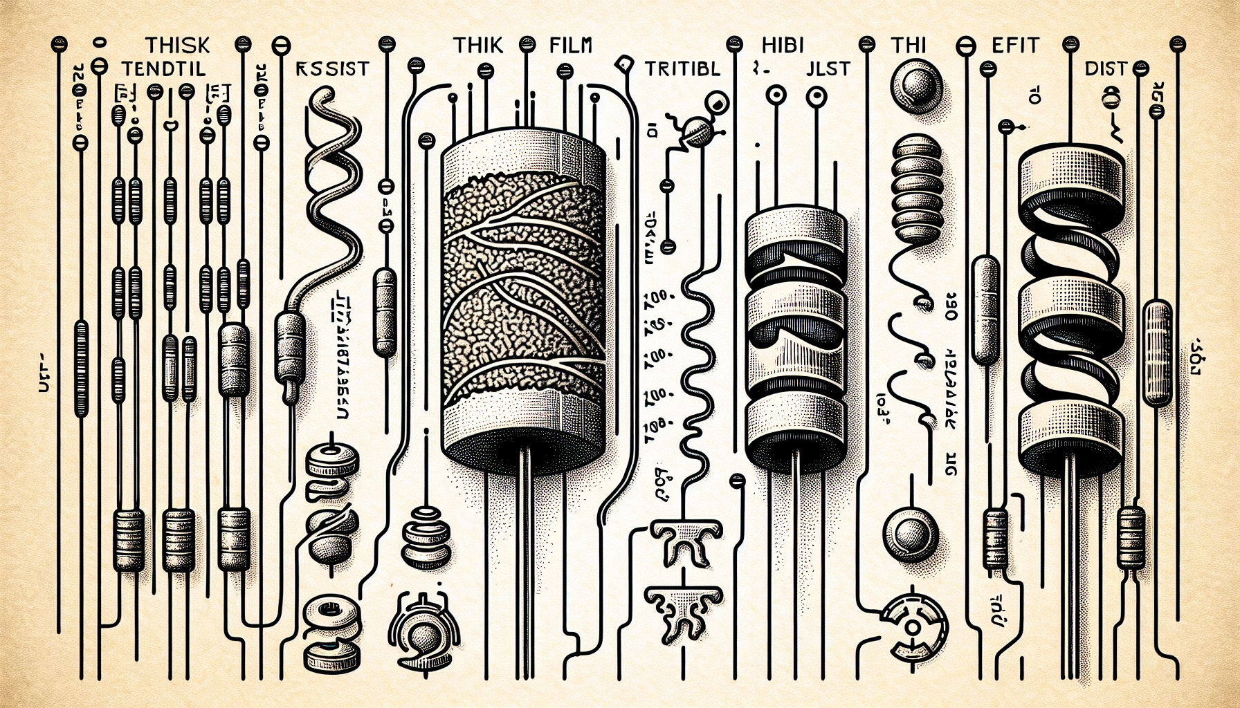 Comparison of thick film and thin film resistors