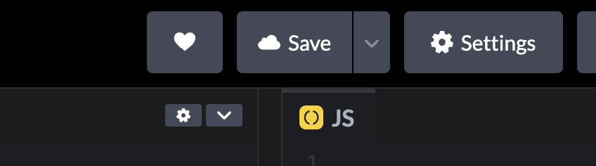 Save button on Codepen