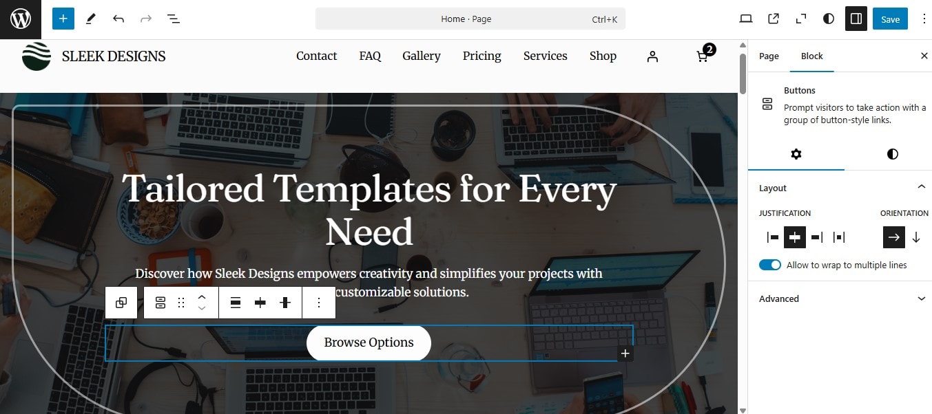 The WordPress block editor