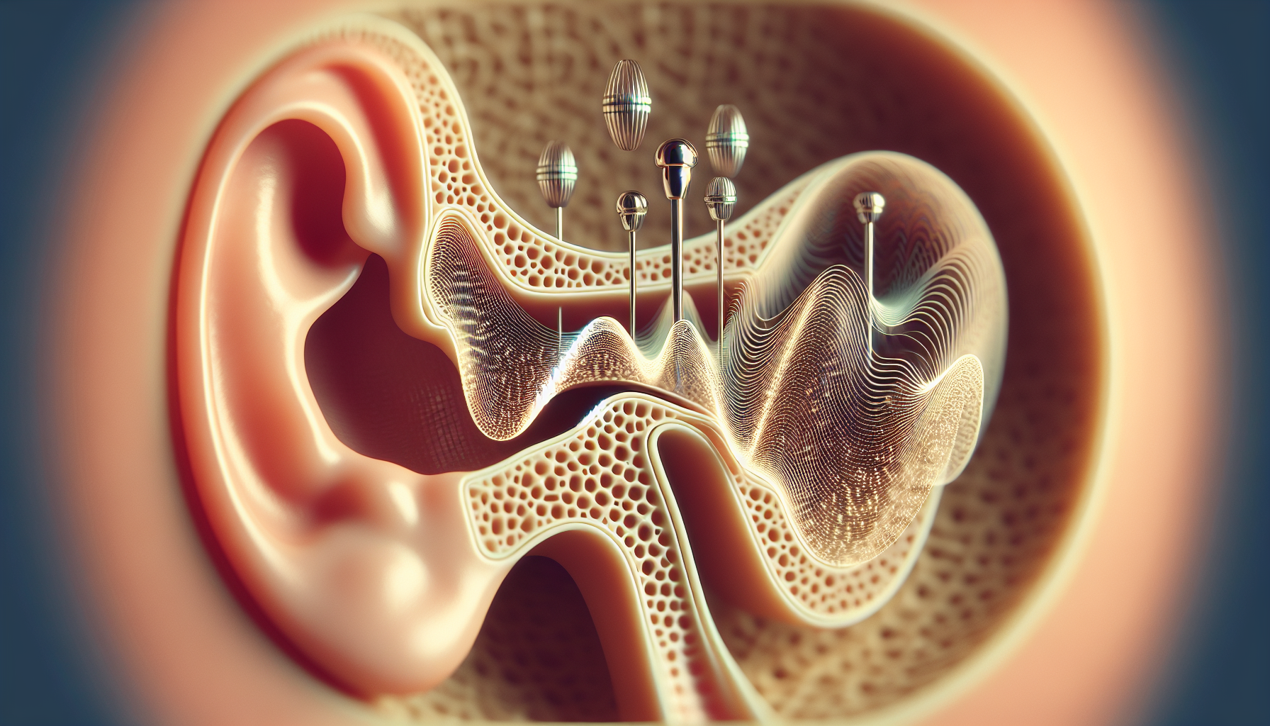 Illustration of middle ear anatomy