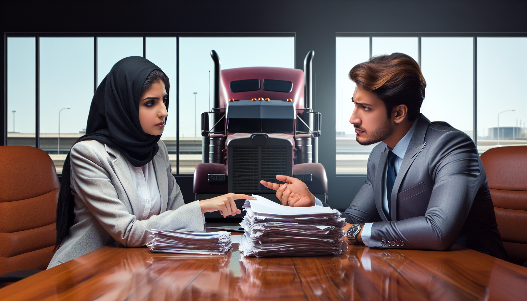 Illustration of a person discussing compensation with an insurance company