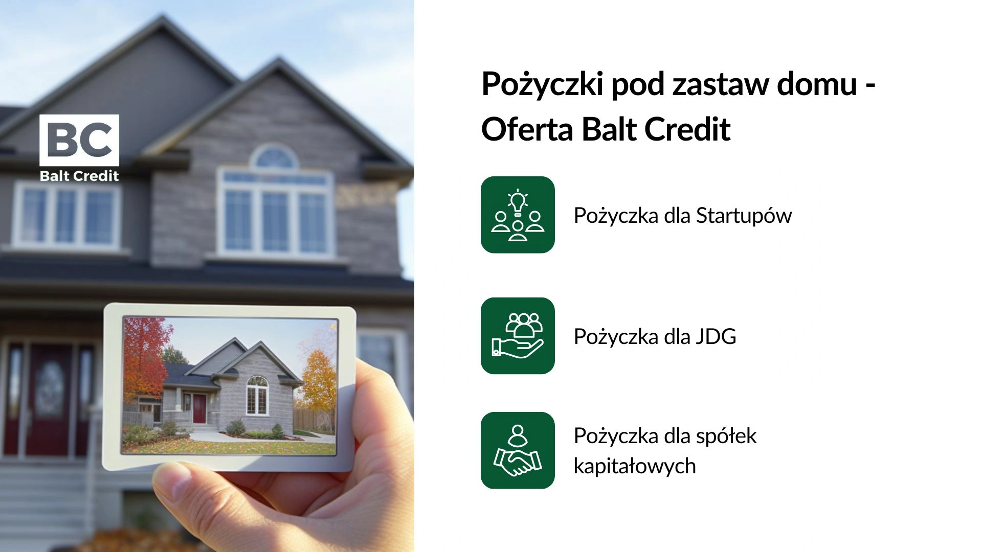 Pożyczki pod zastaw domu - oferta Balt Credit 