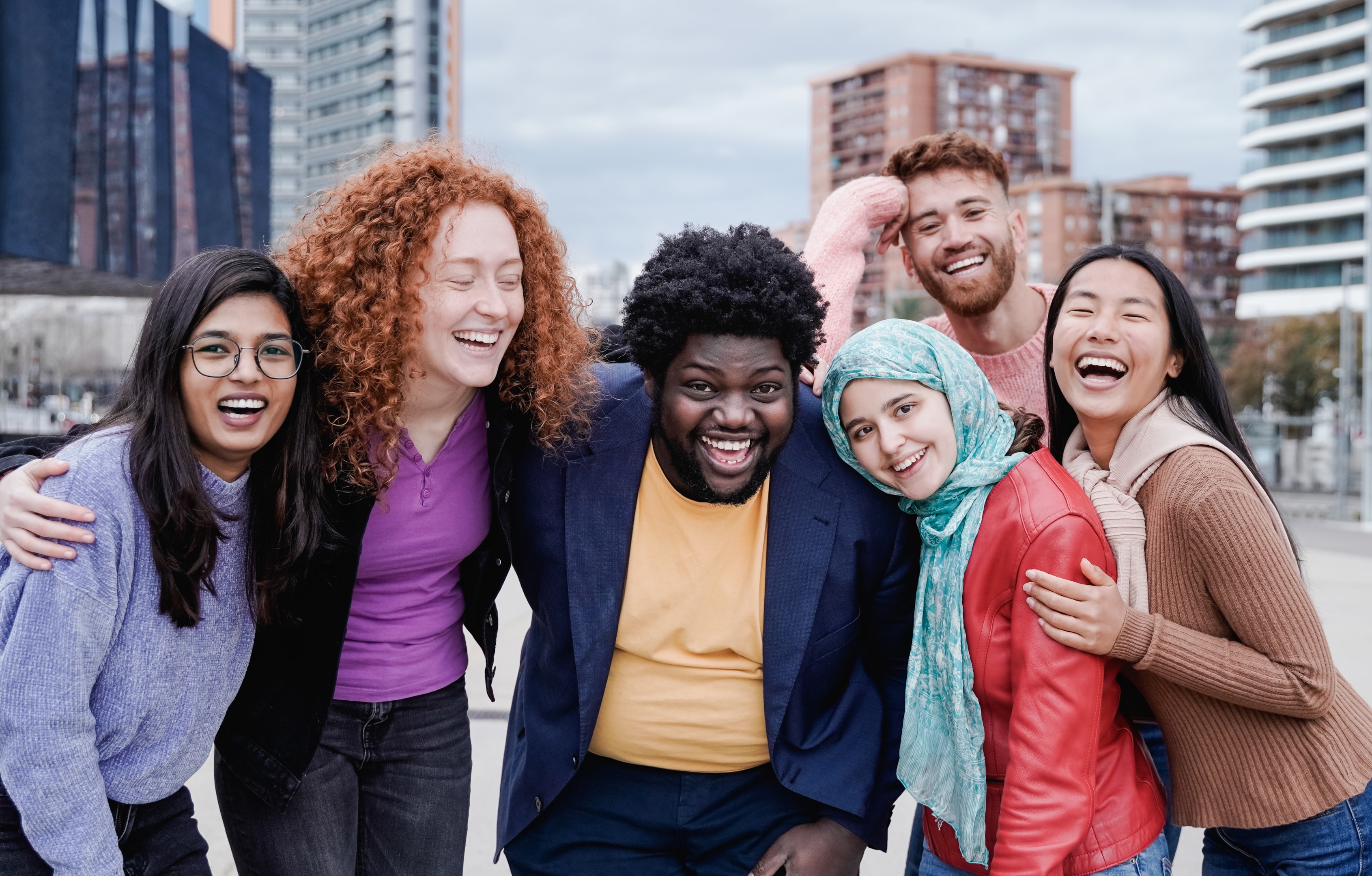 Group of adults after getting dental implants