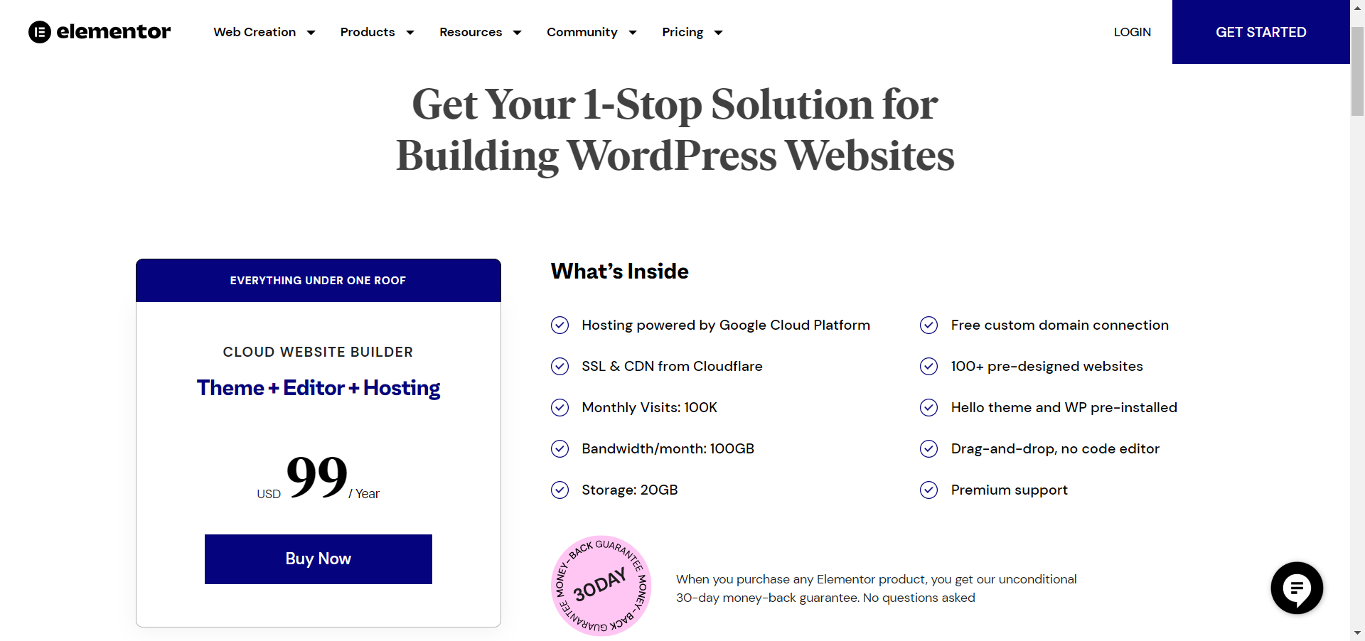 Elementor cloud website builder