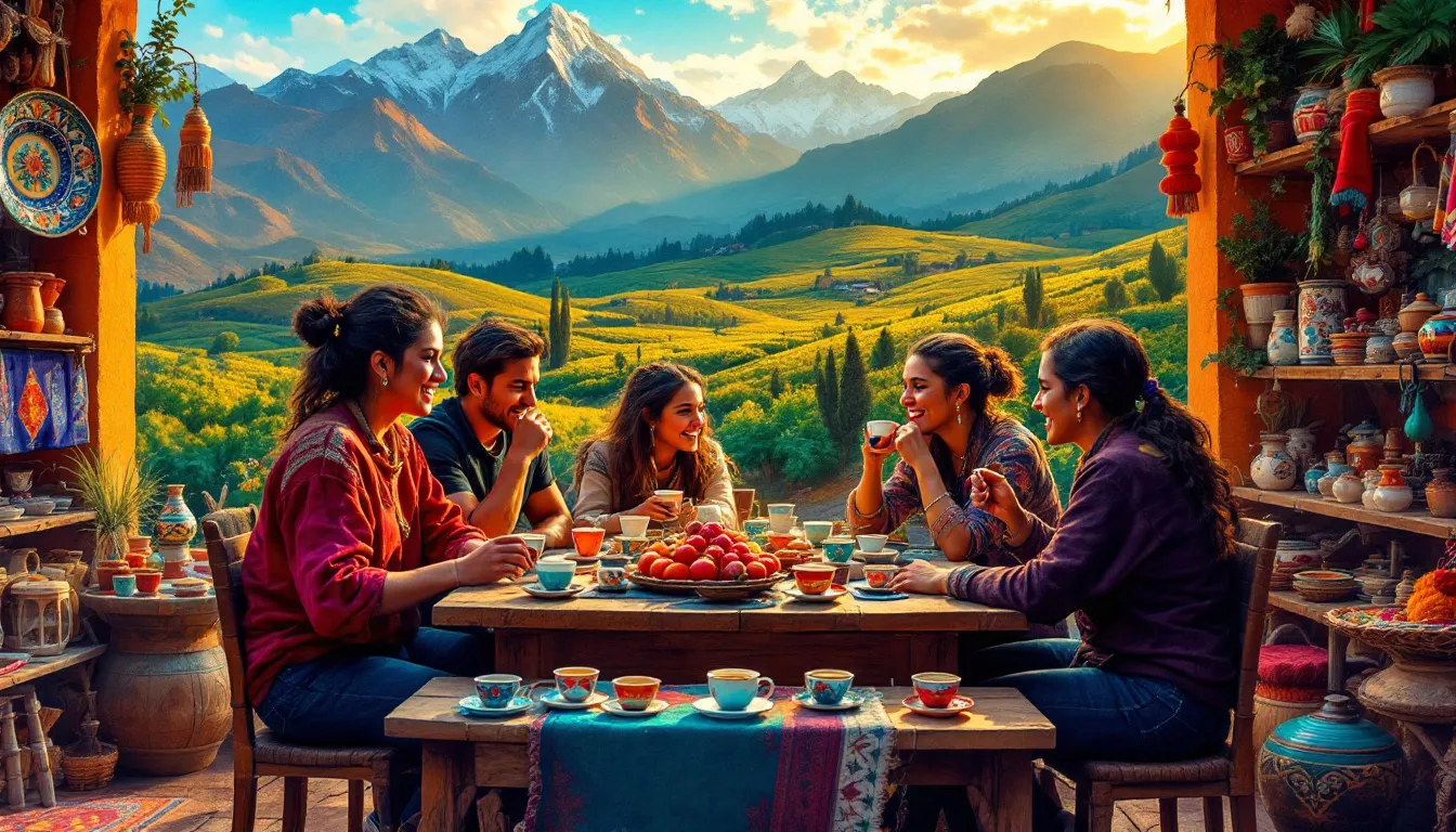 A coffee tasting session with various Peruvian coffee samples.