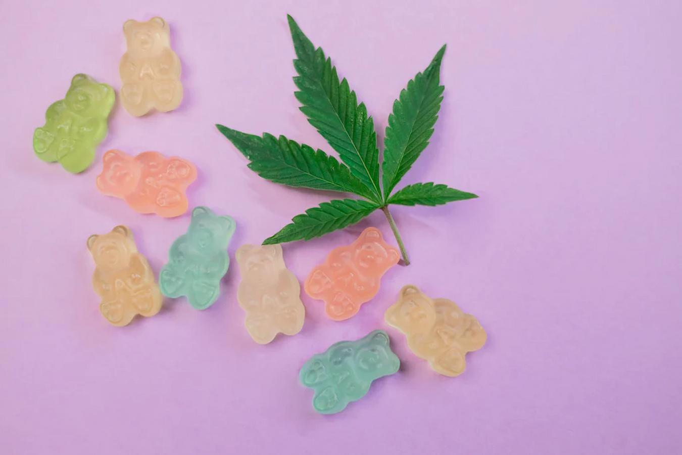 colorful gummy bear candies smoking or vaping forms thc cannabis edibles thc cbd thc cbd