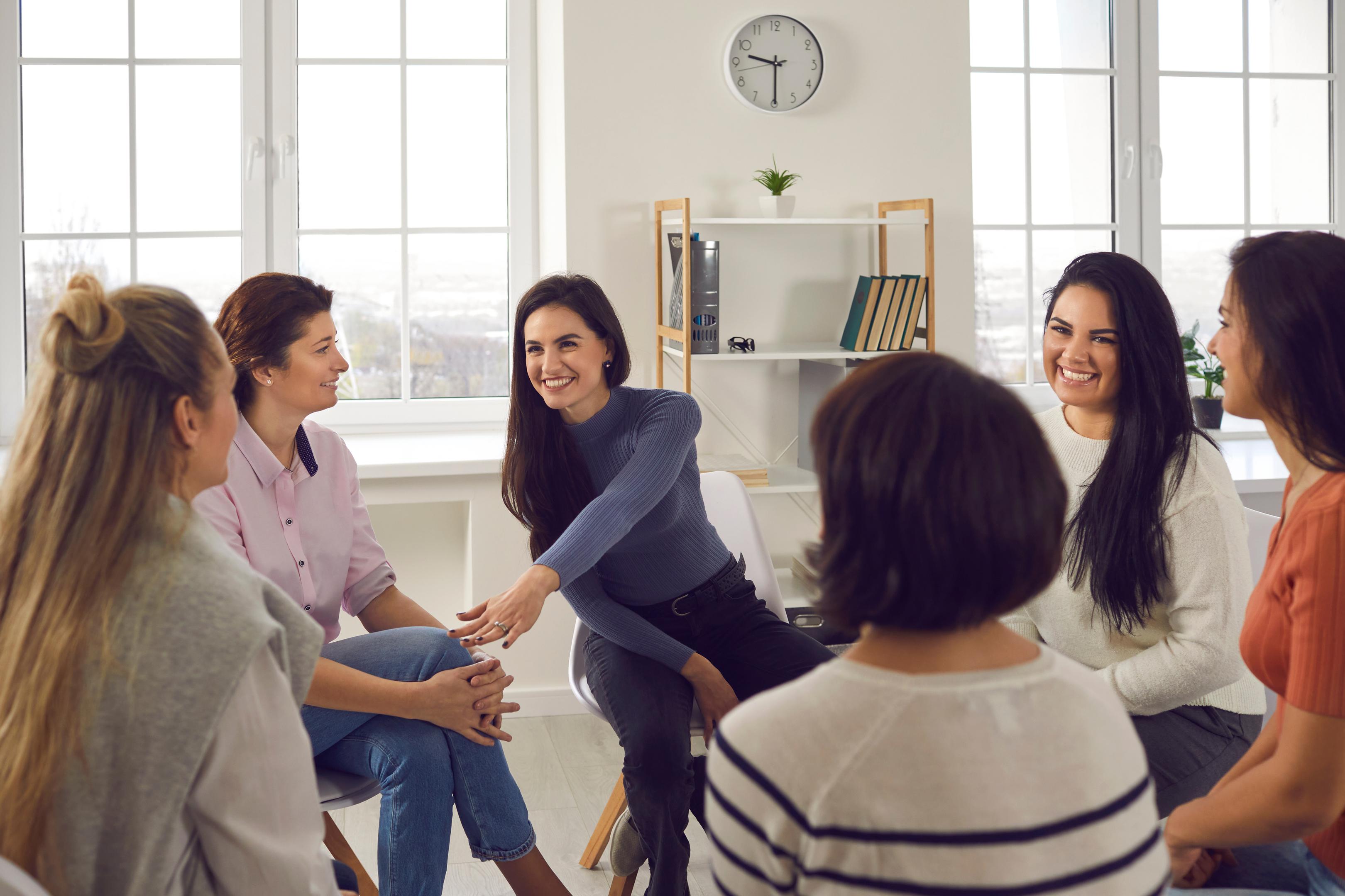 Group therapy is typically included in rehab programs