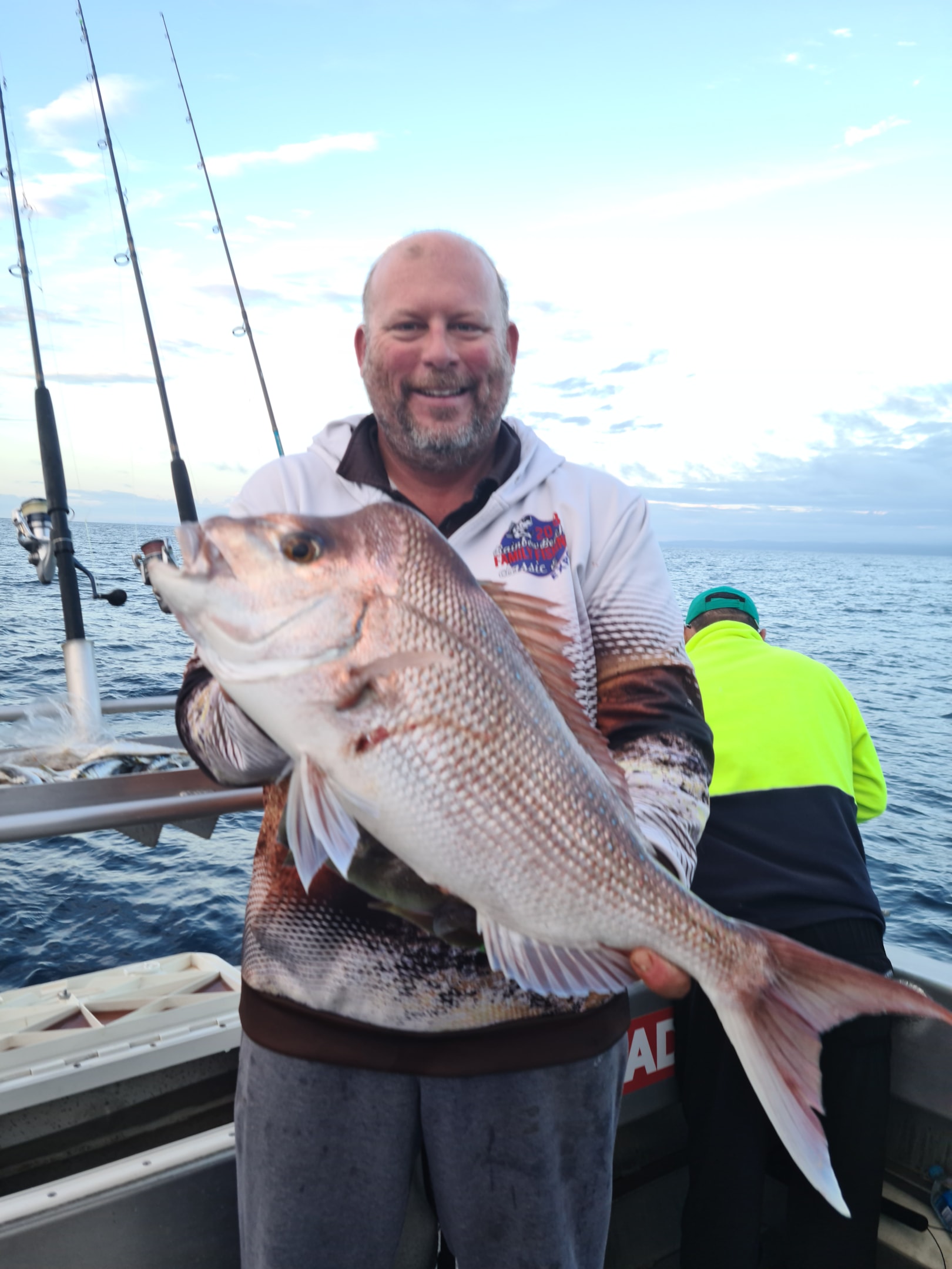 Greg Pearce from Double Island Point Fishing Charters with a nice snapper