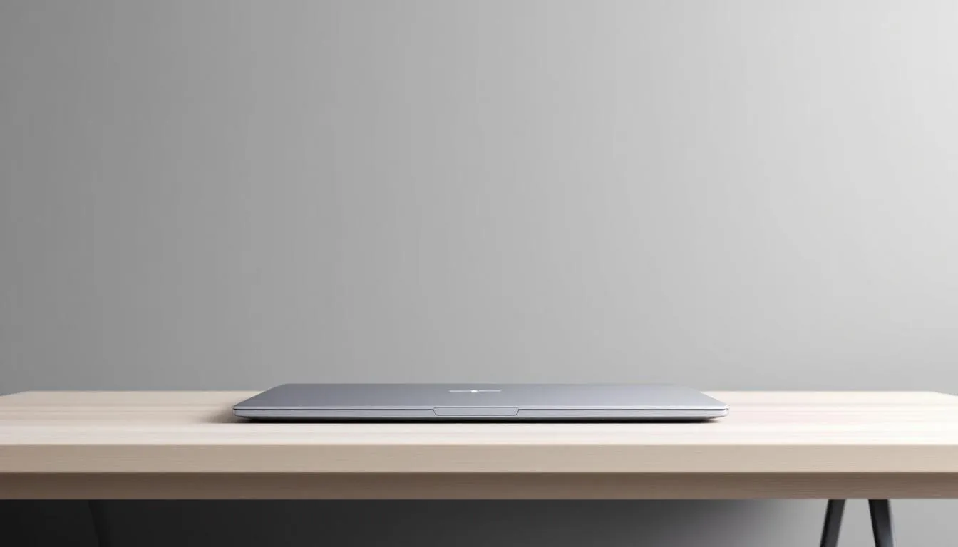 Den richtigen Laptop für das Homeoffice wählen - Laptop auf einem Schreibtisch.