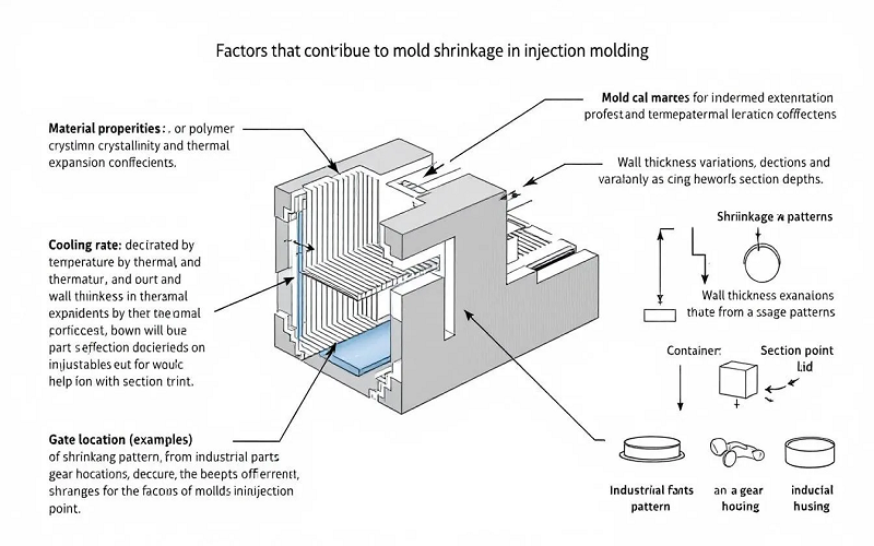 factors contributing to mold shrinkage in the injection molding process