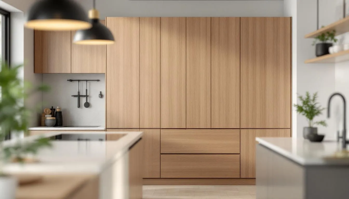 An eco-friendly shaker cabinet material selection.