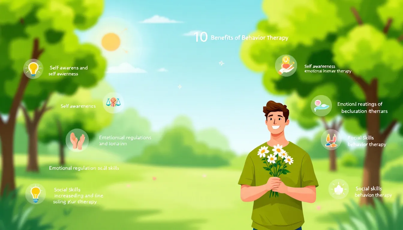 Benefits of behaviour therapy illustrated through positive imagery.